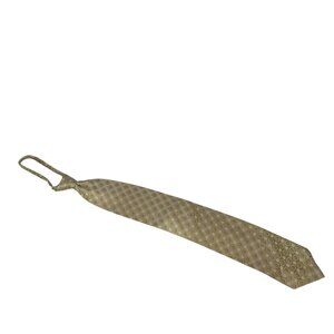 Vintage George Foreman Comfort Zone Gold & Silver Geometric Print 100% Silk